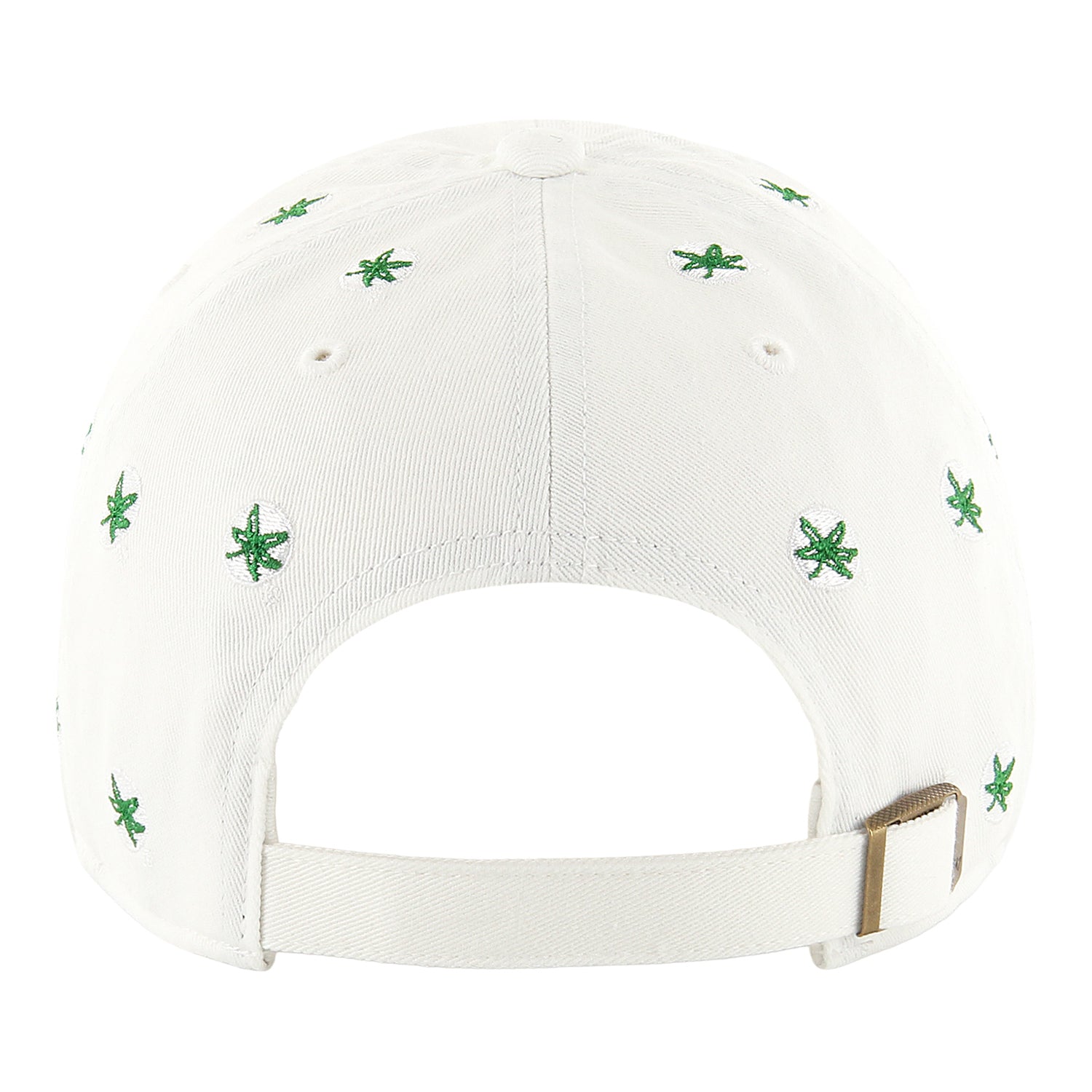 Ladies Ohio State Buckeyes 47 Brand Buckeye Leaf Confetti Hat In White - Back View