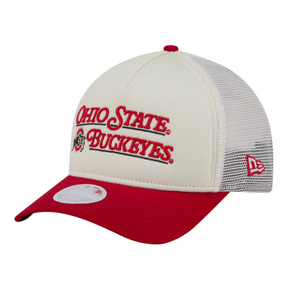 Ladies Ohio State Buckeyes New Era Retro 940MC - Angled Front Left View