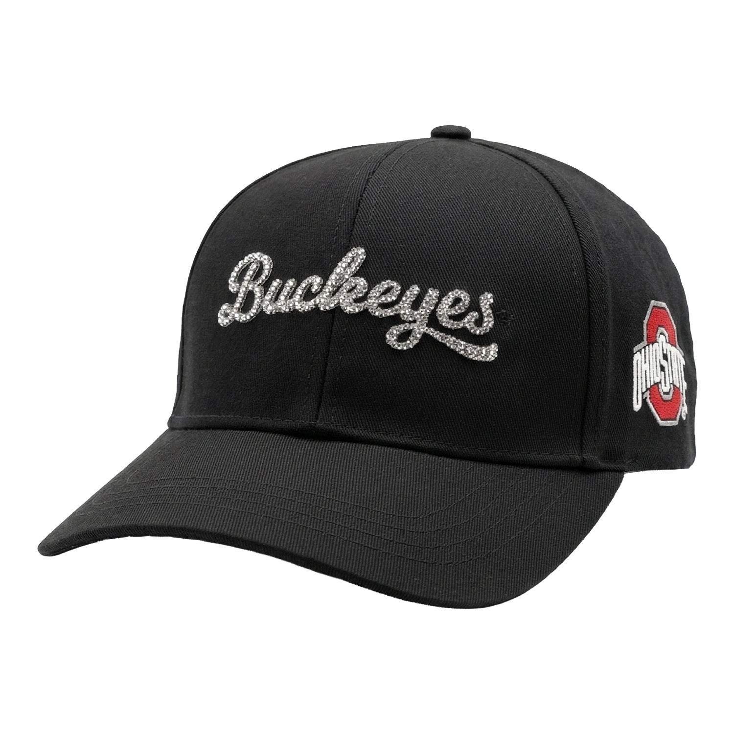 Ladies Ohio State Ponyflo Bling Script Hat - Front Left