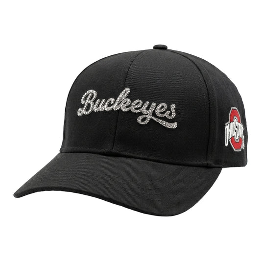 Ladies Ohio State Ponyflo Bling Script Hat - Front Left