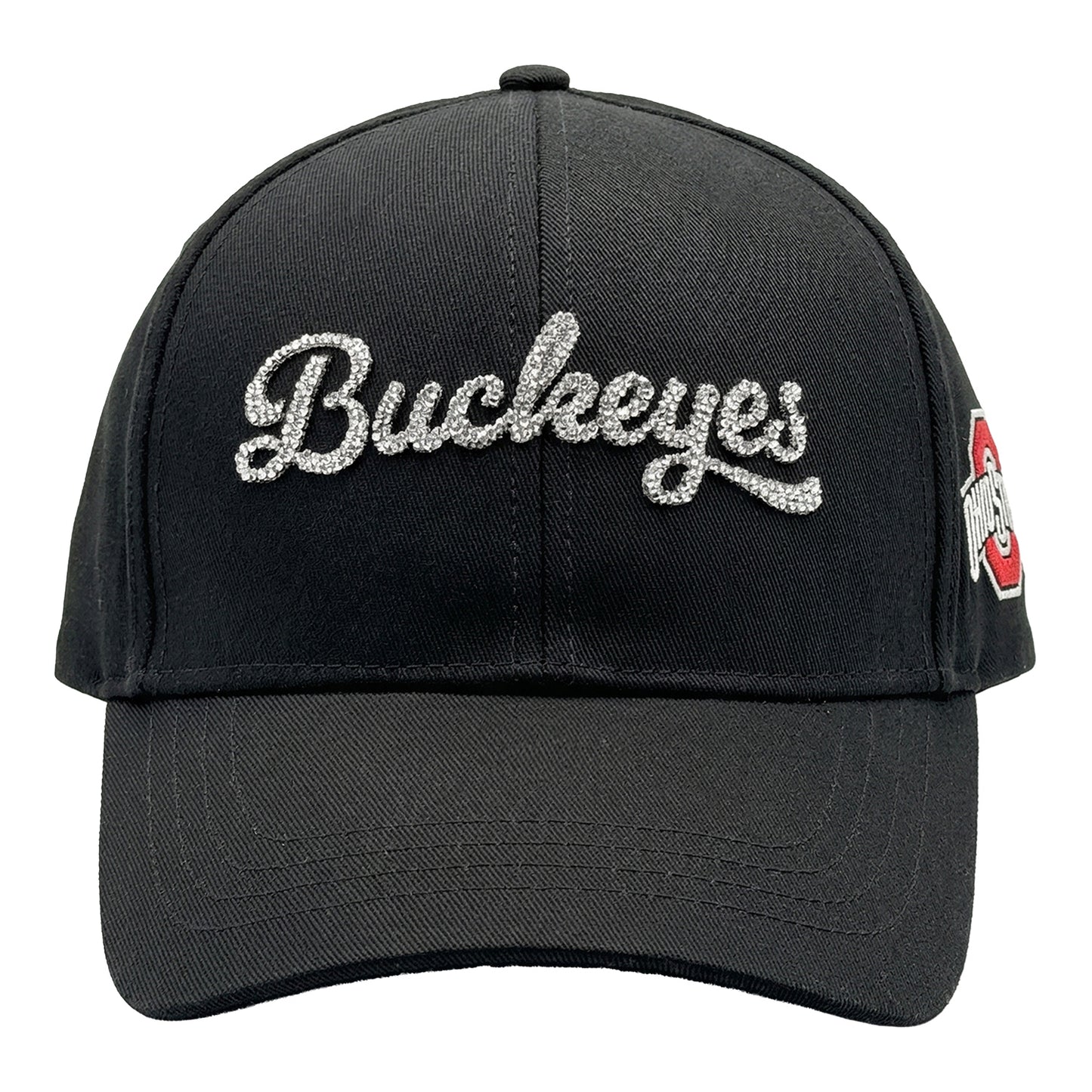 Ladies Ohio State Ponyflo Bling Script Hat - Front