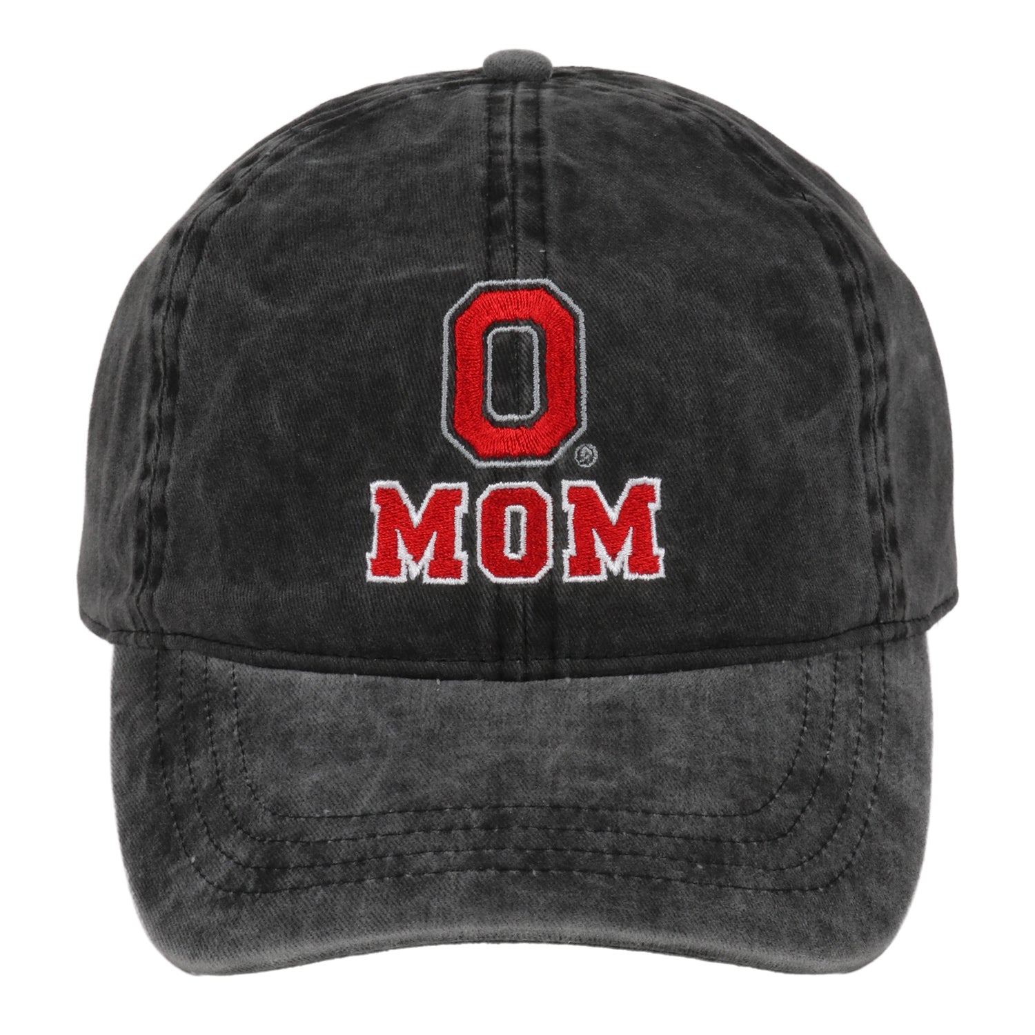 Ladies Ohio State Buckeyes Ponyflo Washed MOM Hat - Front
