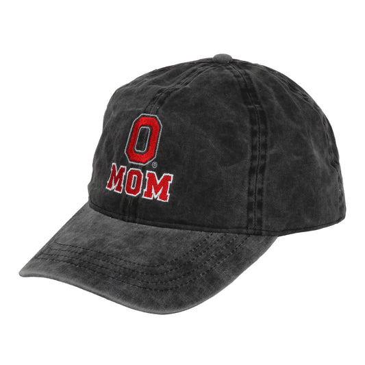 Ladies Ohio State Buckeyes Ponyflo Washed MOM Hat - Front Left