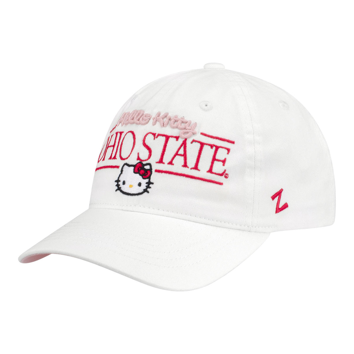 Ladies Ohio State Buckeyes Hello Kitty Hat - Front Left View
