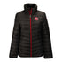 Ladies Ohio State Buckeyes Supreme Puffer Jacket - In Black - Front View