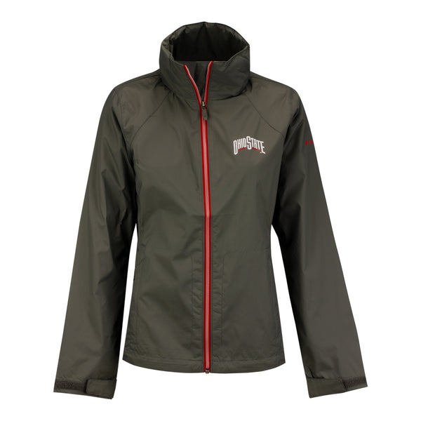 Ladies Ohio State Buckeyes Switchback Jacket - In Gray - Front View