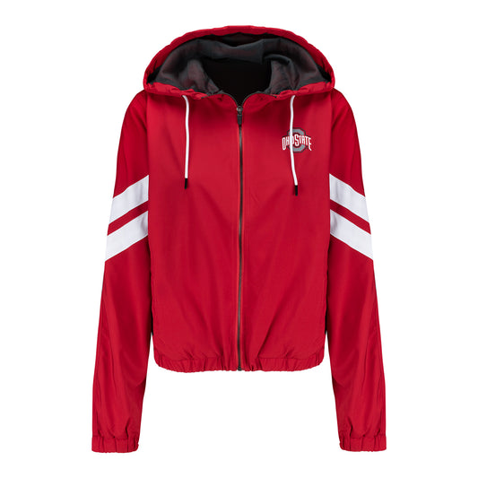 Ladies Ohio State Buckeyes Levitation Full-Zip Jacket - Front View