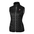 Ladies Ohio State Buckeyes Cutter & Buck Rainier PrimaLoft Eco Insulated Black Full Zip Vest - Front View