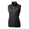 Ladies Ohio State Buckeyes Cutter & Buck Mainsail Sweater-Knit Charcoal Full Zip Vest