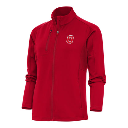 Ladies Ohio State Buckeyes Full Zip Generation Scarlet Jacket - Front View