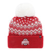 Ladies Ohio State Buckeyes Elsa Primary Logo Knit Hat - In Scarlet - Front View