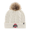 Ladies Ohio State Buckeyes Meeko White Primary Logo Knit Hat