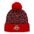 Ladies Ohio State Buckeyes Team Marl Scarlet Knit Hat - In Scarlet - Front View