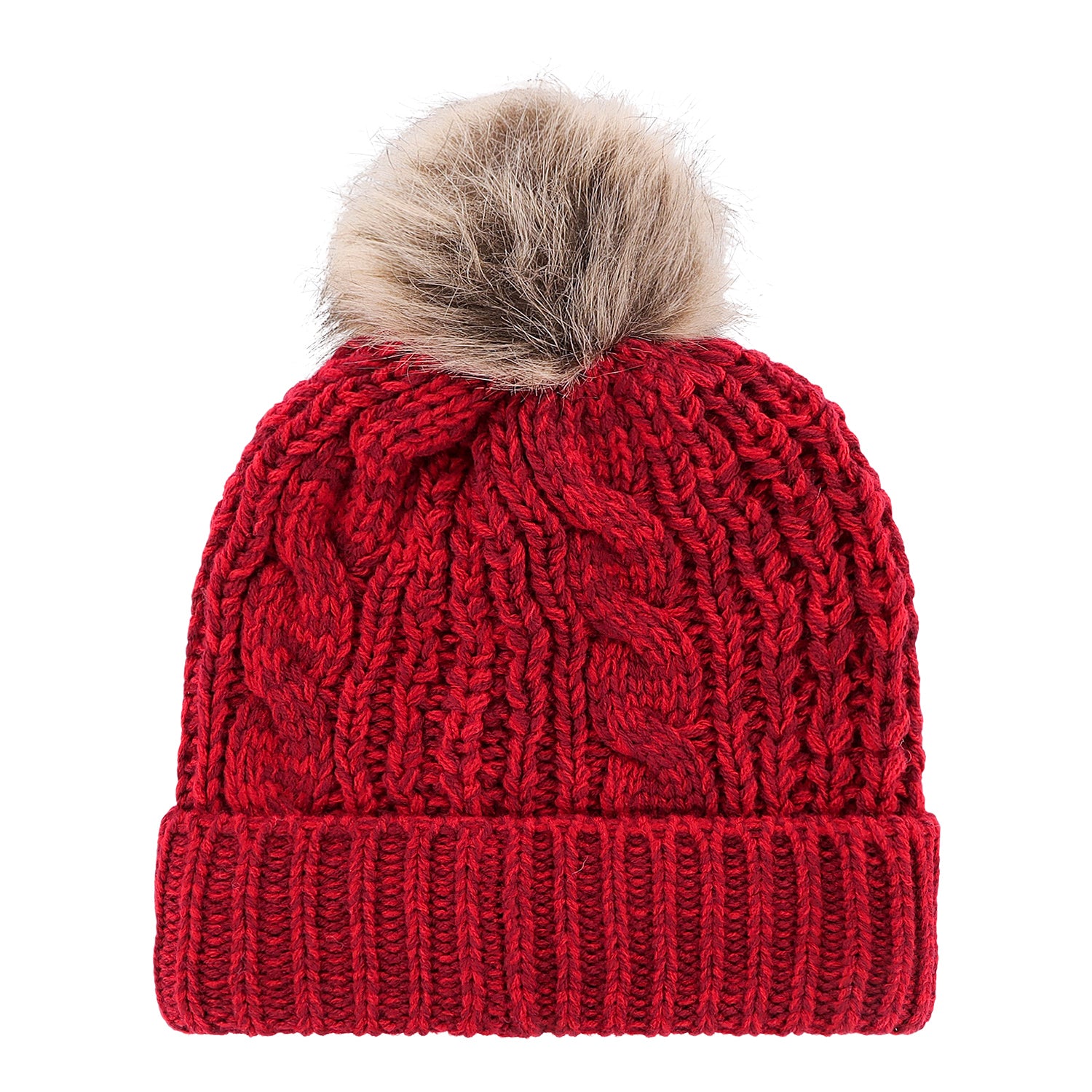 Ladies Ohio State Buckeyes 47 Brand Meeko Cuff Beanie In Scarlet - Back View