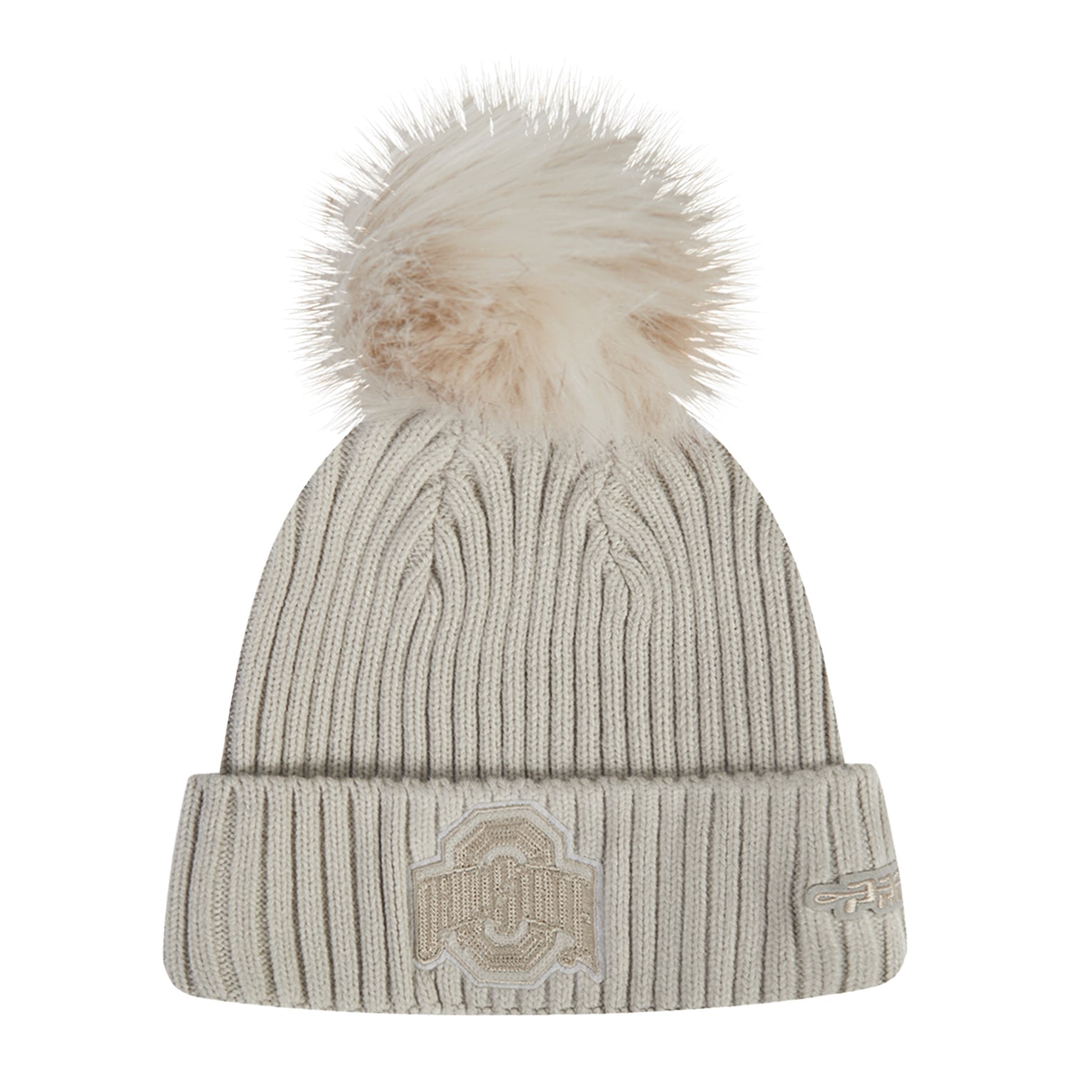 Ladies Ohio State Buckeyes Pro Standard Washed Pom Knit - Front View