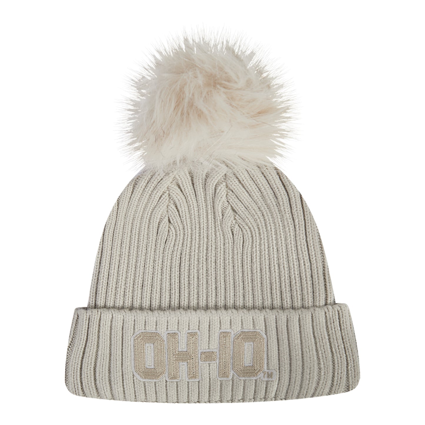 Ladies Ohio State Buckeyes Pro Standard Washed Pom Knit - Back View