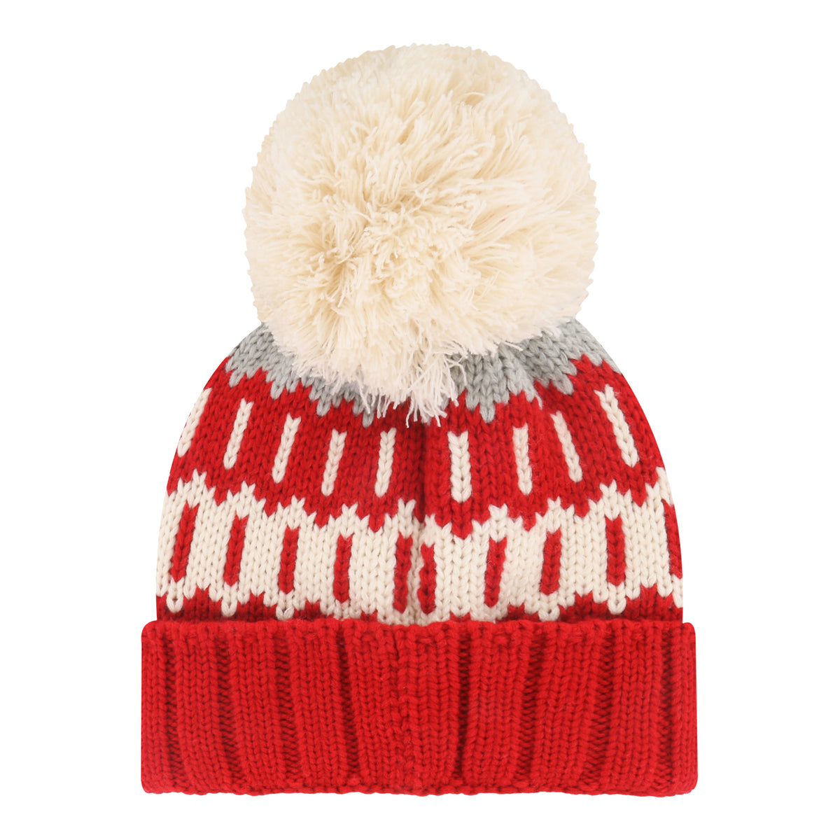 Ladies Ohio State Buckeyes 47 Brand Felicity Big Pom Knit - Back