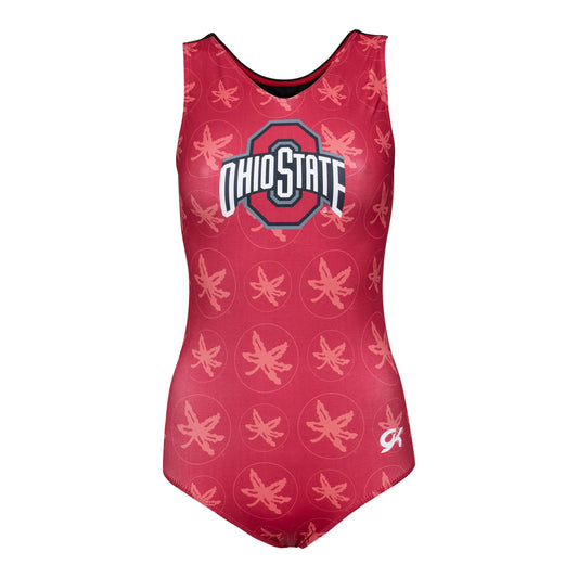 Ohio State Buckeyes All Over Leotard In Scarlet - Front View