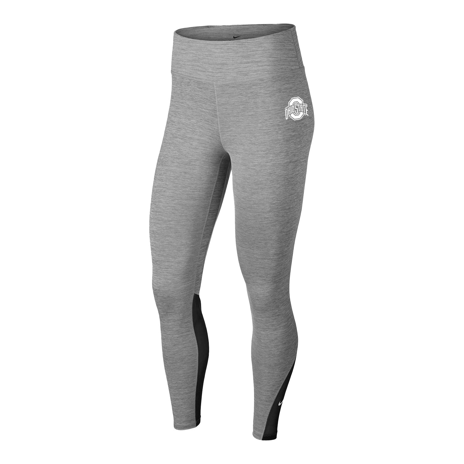 Ladies Ohio State Buckeyes Nike One Tight Pant - In Gray - Front View