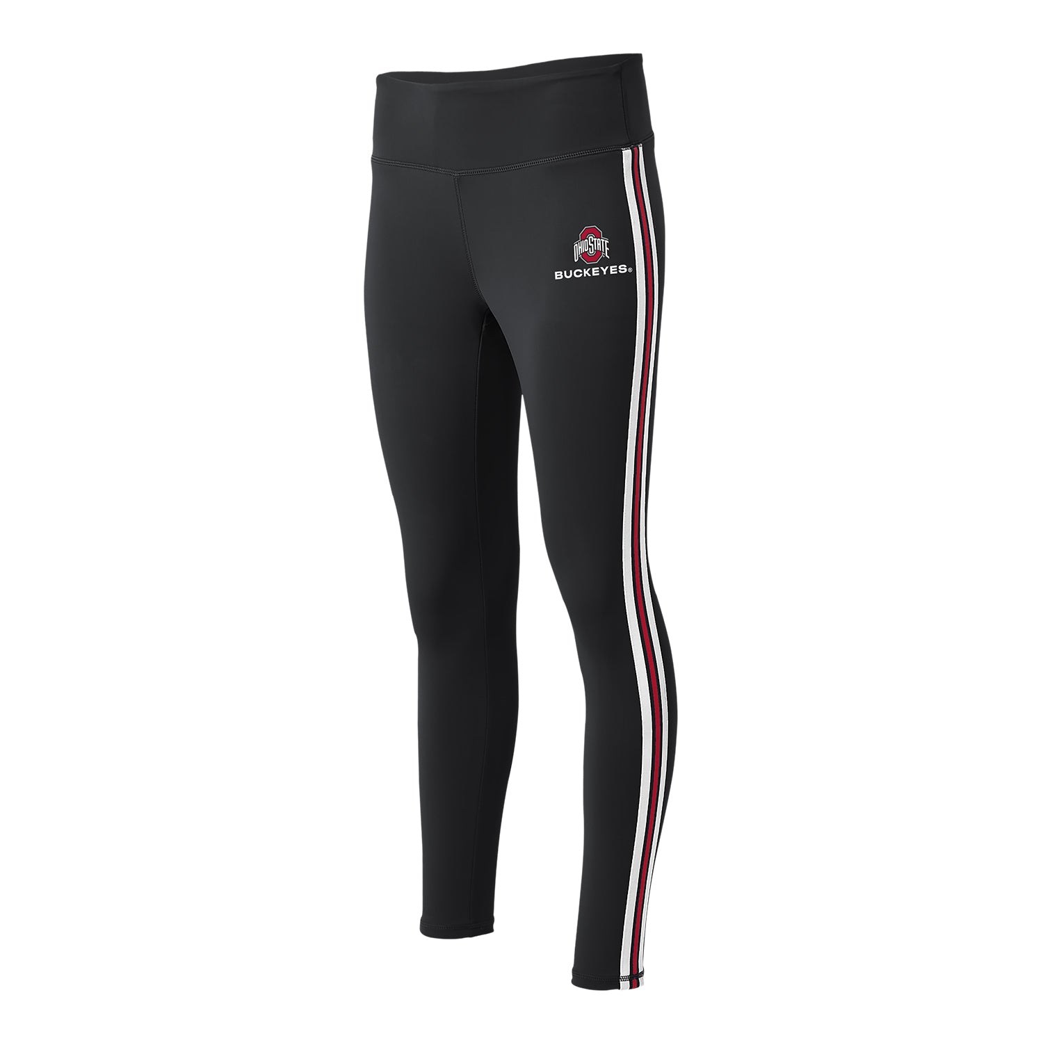 Ladies Ohio State Buckeyes Color Block Legging - In Black - Front View