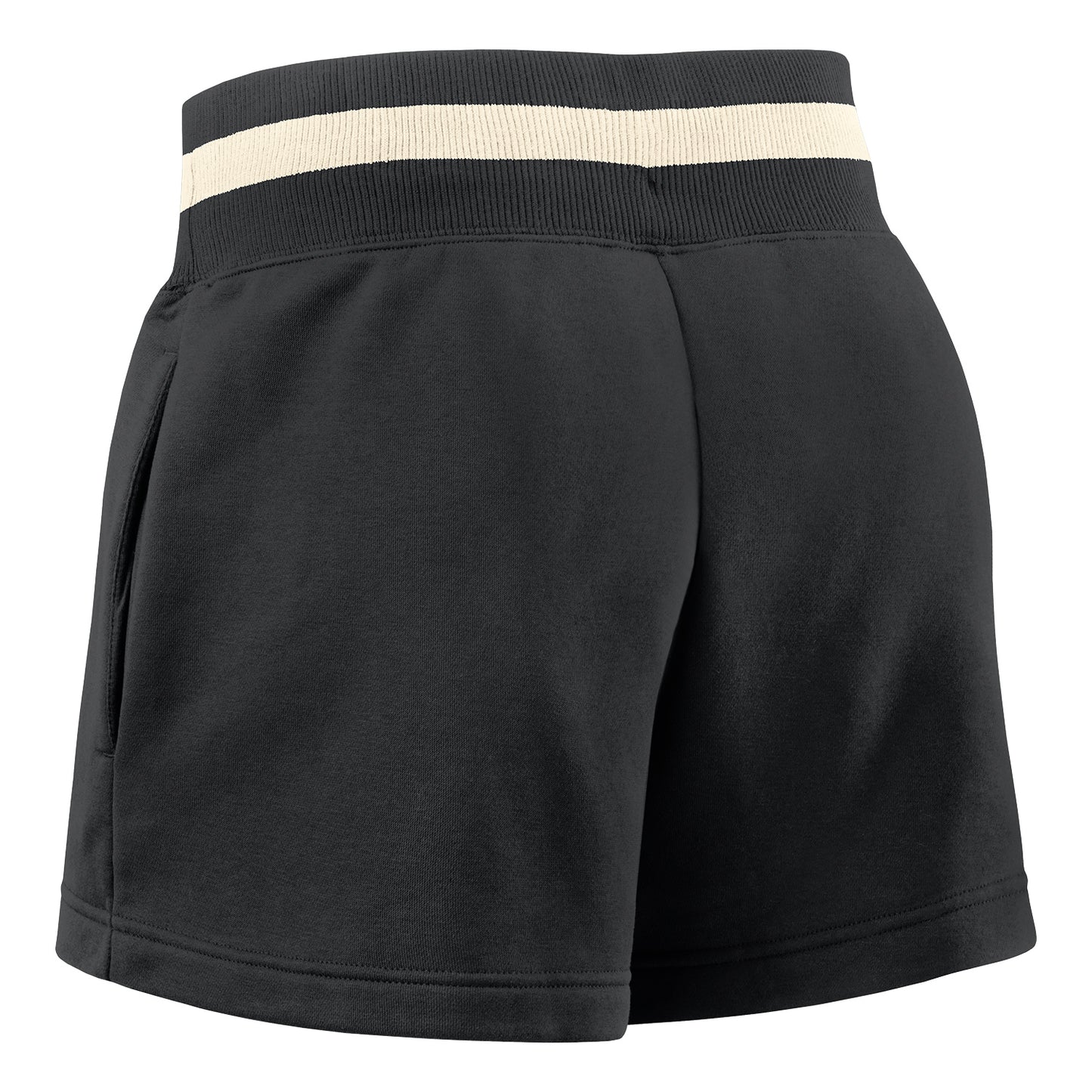 Ladies Ohio State Buckeyes Nike High Rise Primary Logo Short In Black - Back View