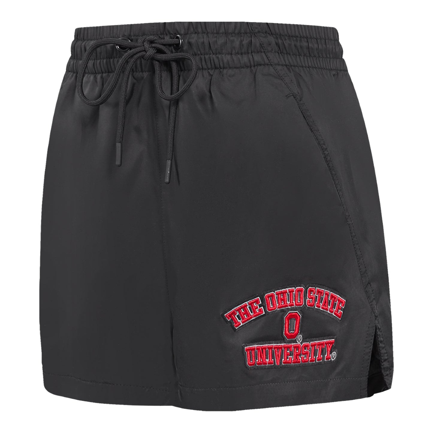 Ladies Ohio State Buckeyes Pro Standard Brutus Shorts In Black - Side View
