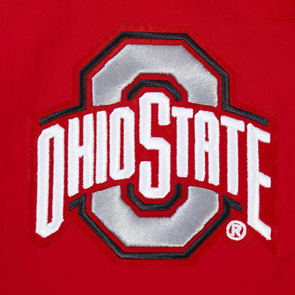 Ladies Ohio State Buckeyes Prostandard Woven Scarlet Pants In Scarlet - OSU Logo View