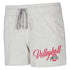 Ladies Ohio State Buckeyes Volleyball Mainstream Oatmeal Shorts - In Oatmeal - Angled Left View