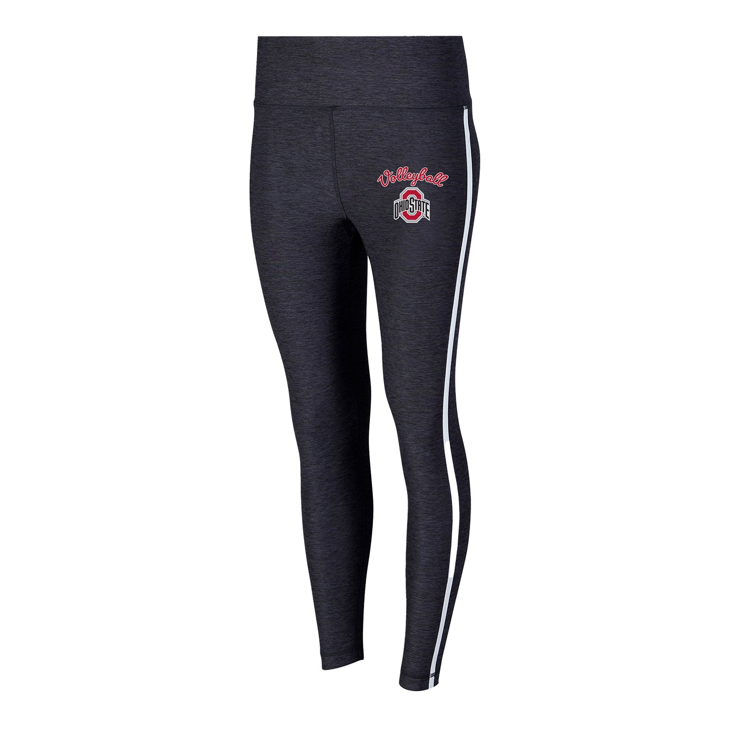 Ladies Ohio State Buckeyes Volleyball Centerline Dark Gray Legging Pants - In Gray - Front View