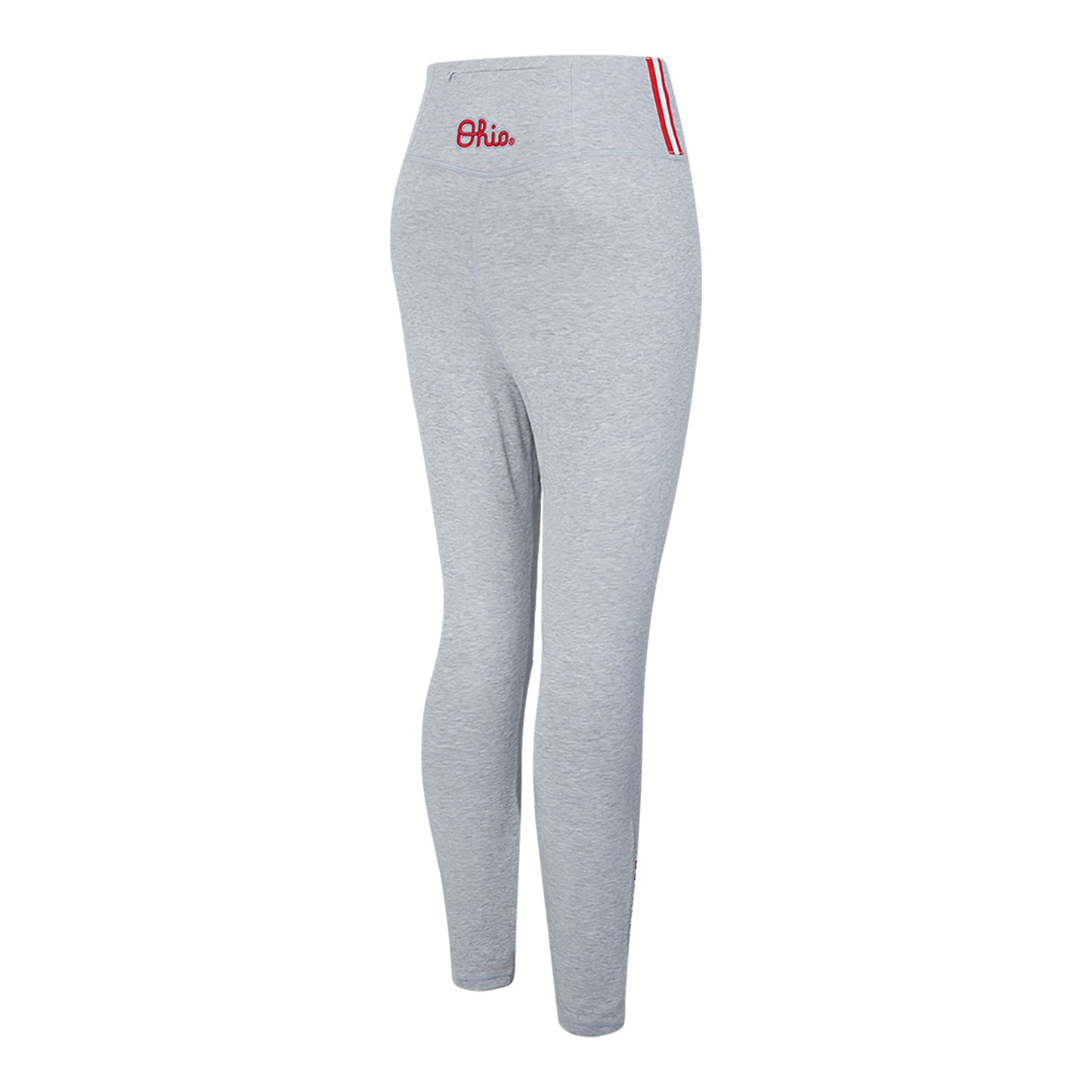 Ladies Ohio State Buckeyes Prostandard Classic Jersey Gray Leggings In Grey - Back Side View