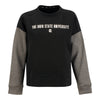 Ladies Ohio State Buckeyes Nike Dolman Script Crew Sweatshirt - In Black - Front View