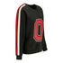 Ladies Ohio State Buckeyes Perforated O Crew Sweatshirt - In Black - Angled Right View