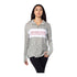 Ladies Ohio State Buckeyes Distressed Bar 1/4 Zip - In Gray - Front View