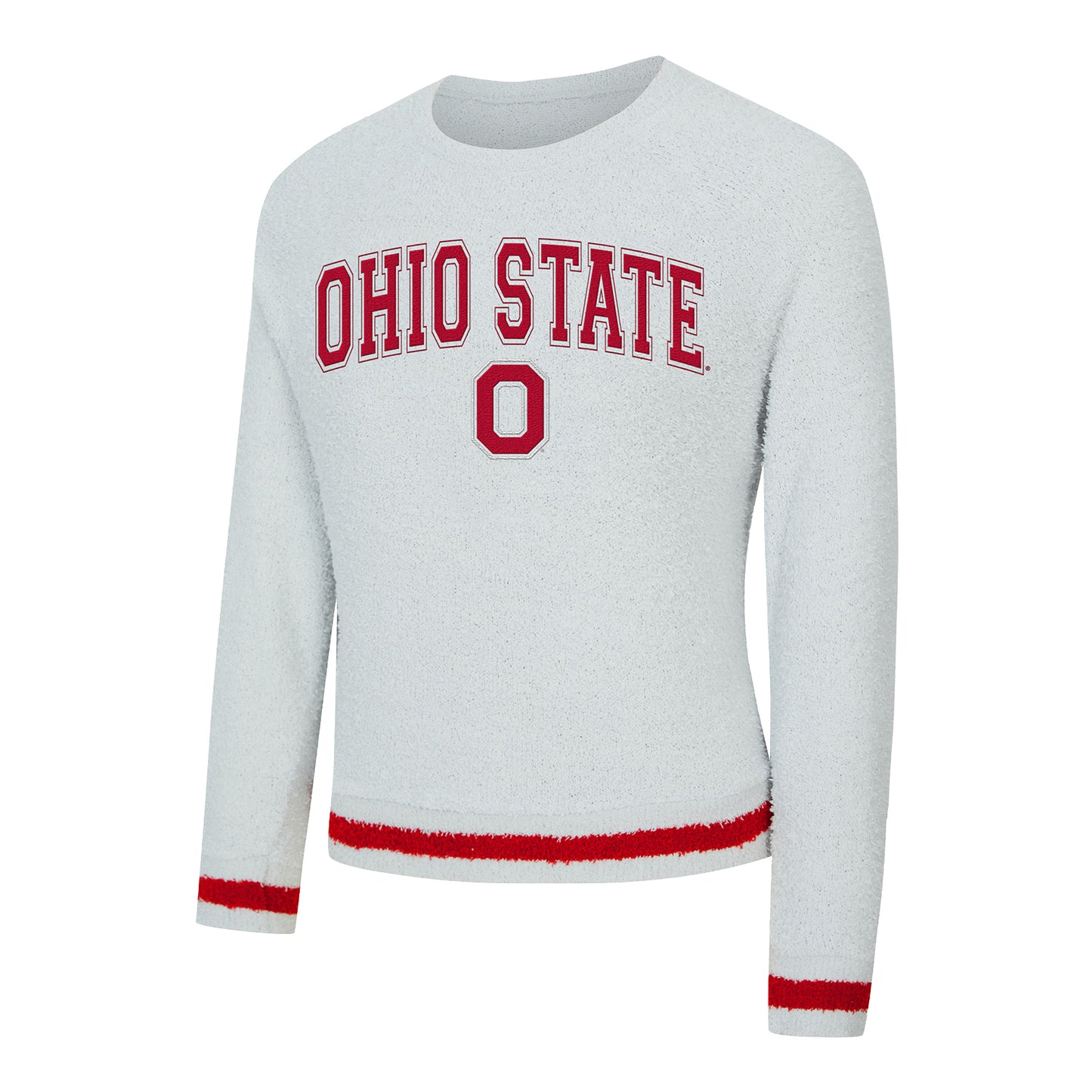 Ladies Ohio State Buckeyes Whitley Crewneck Sweatshirt In Grey - Front View