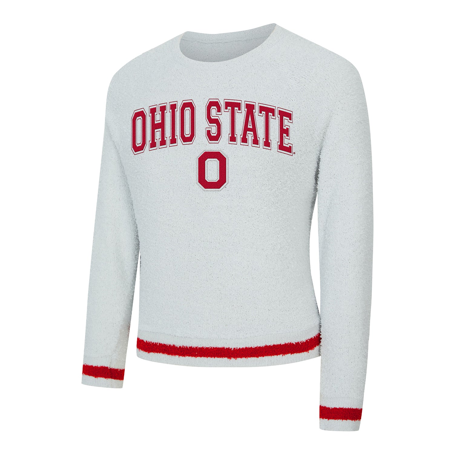 Ladies Ohio State Buckeyes Whitley Crewneck Sweatshirt In Grey - Front View