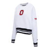 Ladies Ohio State Buckeyes Pro Standard Block O Crewneck Sweatshirt - Front View