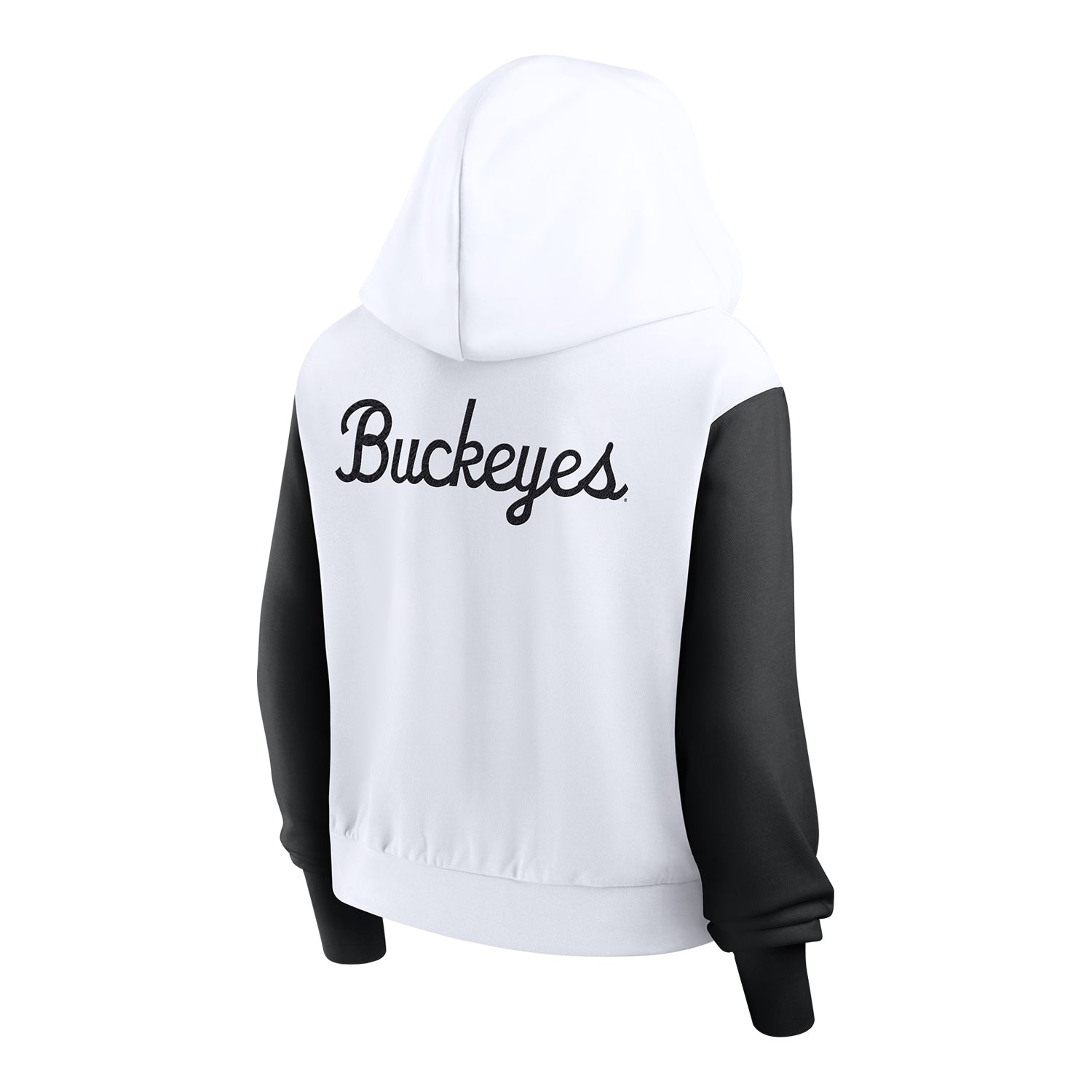 Ladies Ohio State Buckeyes Nike Full Zip Color Block Script Sweatshirt - Back View