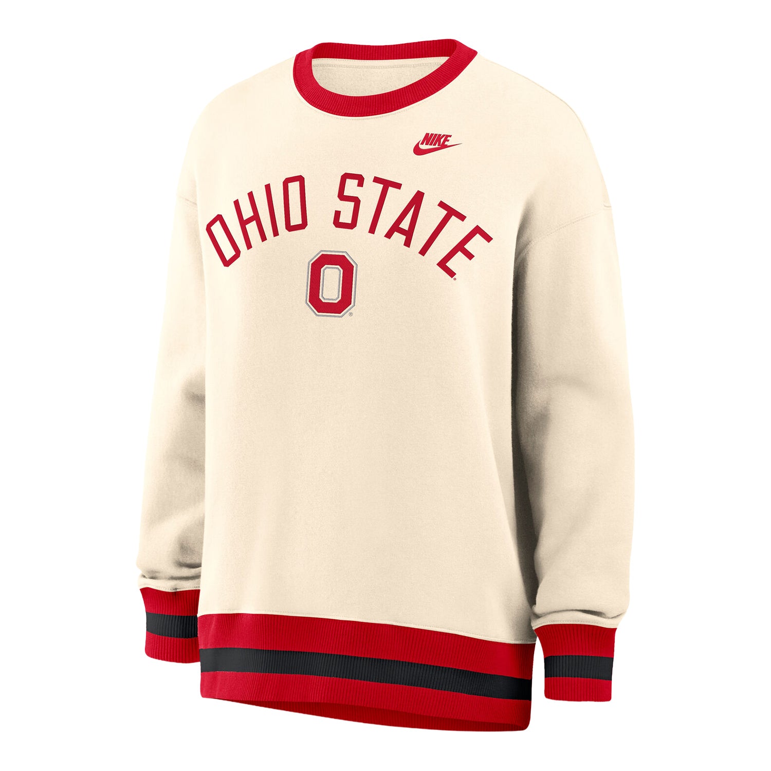 Ladies Ohio State Buckeyes Nike Legacy Oversized Crewneck - Front View