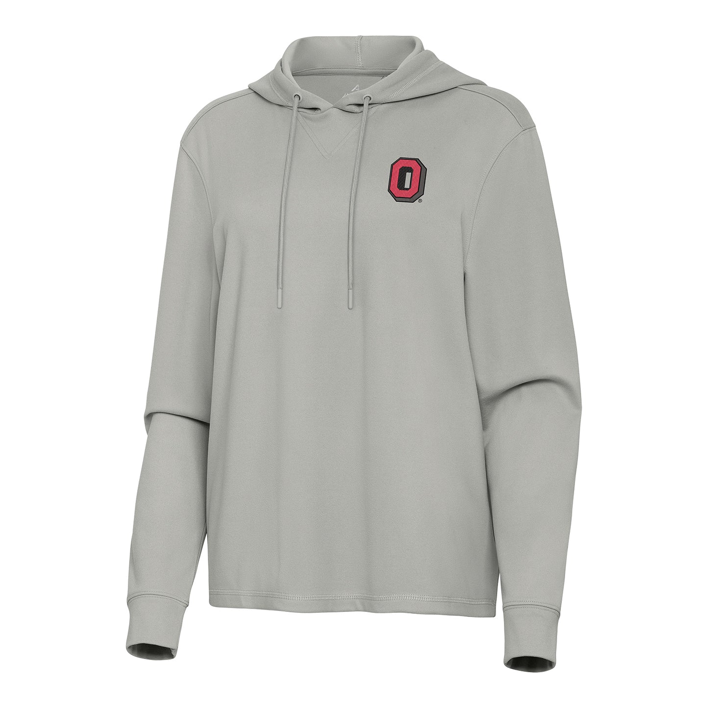 Ladies Ohio State Buckeyes Antigua Echelon Hoodie - Front