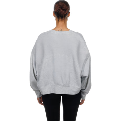 Ladies Ohio State Buckeyes New Era V-Neck Script Crewneck - back