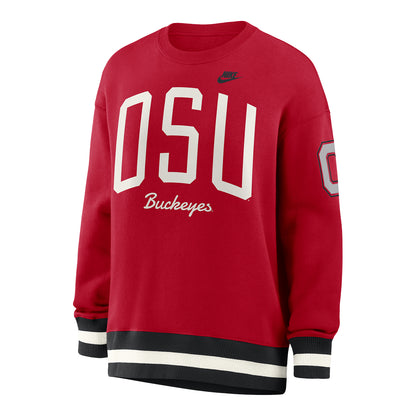 Women's Ohio State Buckeyes Nike Oversized Legacy Arch Phoenix Sweatshirt