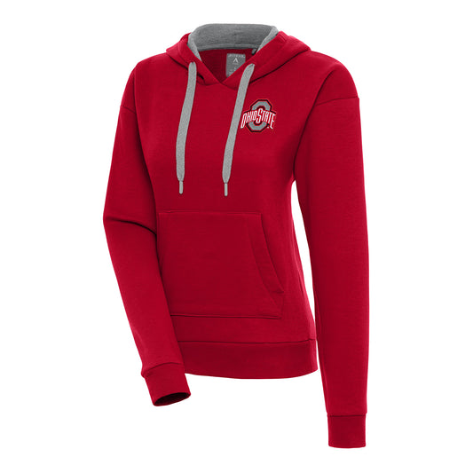 Ladies Ohio State Buckeyes Victory Scarlet Sweatshirt - Front View