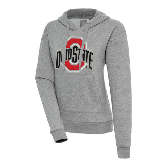 Ladies Ohio State Buckeyes Victory Gray Sweatshirt - Front View