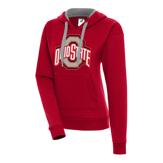 Ladies Ohio State Buckeyes Victory Scarlet Sweatshirt - Front View