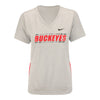 Ladies Ohio State Buckeyes Nike Breathe V-Neck T-Shirt