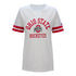 Ladies Ohio State Buckeyes Super Fan Sueded Stripe T-Shirt - In White - Front View