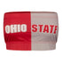 Ladies Ohio State Buckeyes Strapless Colorblock Crop T-Shirt - In Scarlet  And Gray - Front View