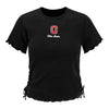 Ladies Ohio State Buckeyes Rivington Ribbed Black T-Shirt - In Black - Front View