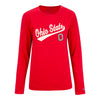 Ladies Ohio State Buckeyes University Curved Long Sleeve T-Shirt