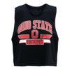 Ladies Ohio State Buckeyes Arched Muscle Tank Top